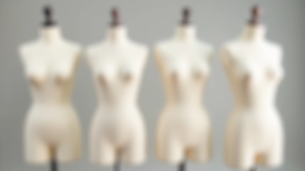 Dressmaking form manken farklı vücut tiplerinin çeşitliliğini gösteren, iç mekan stüdyosu, aydınlık ışık, keskin odak